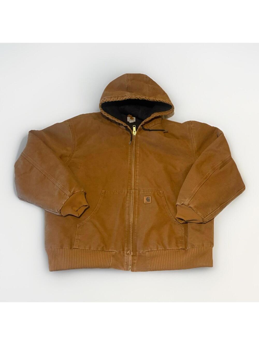 Carhartt Coat J130BWN‎ 211 10/2016 Size 2XL Firm Duck Insulated Flannel Lined
